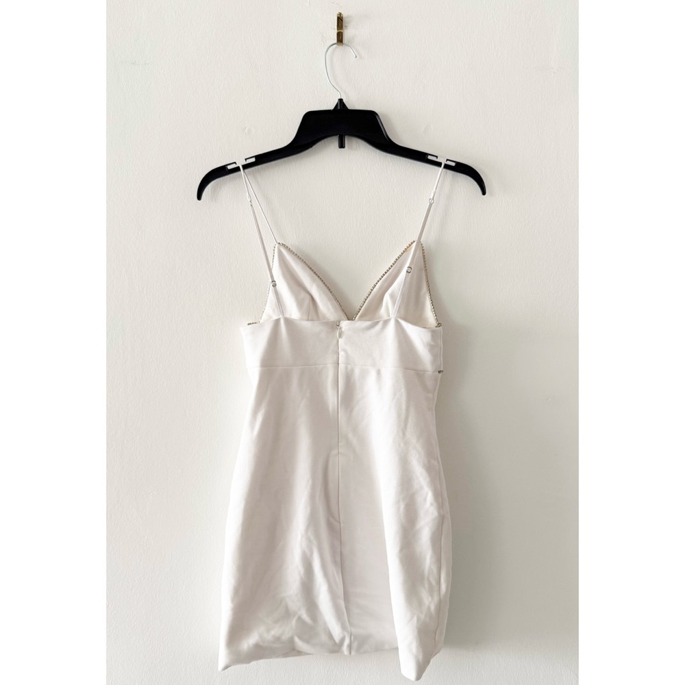 MESHKI Iyana Diamante Crystal Rhinestone White Mini Dress Size XS - Picture 6 of 8